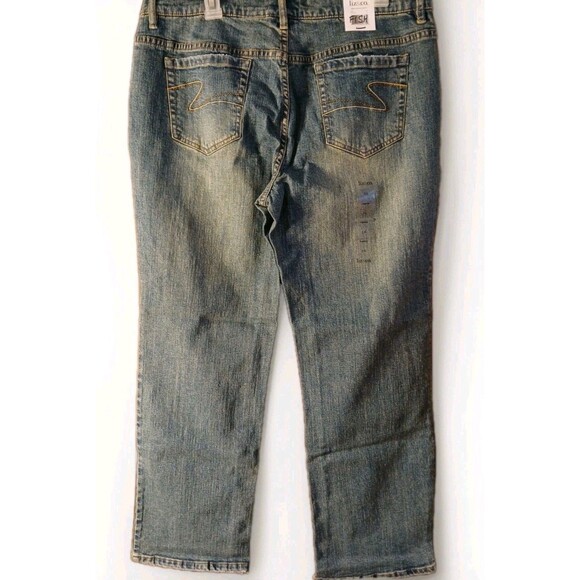 Liz & Co "Chelsea" Stretch Jeans Antique Wash BLUE JEANS Womens 16Reg Mid-Rise - Picture 7 of 16